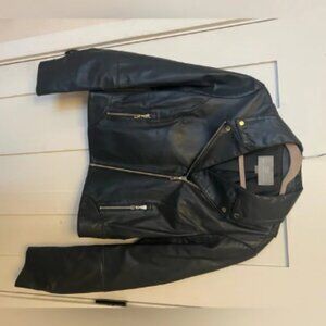 TART COLLECTIONS Genuine Leather Moto Jacket Size Large